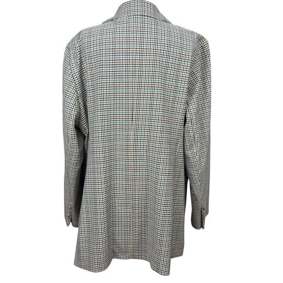 NEW LOFT 16 Plaid Check Blazer Jacket Brown Blue Single Button Lined Workwear - Picture 6 of 16